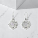 5.60 ctw Princess Cut Amethyst and Diamond Earrings in 14kt White Gold