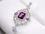 4.00 ctw Emerald Cut Amethyst and Lab Grown Diamond Pendant