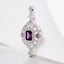 4.00 ctw Emerald Cut Amethyst and Lab Grown Diamond Pendant