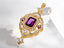 4.00 ctw Emerald Cut Amethyst and Lab Grown Diamond Pendant