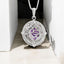 Amethyst and Lab Diamond Pendant in 925 Sterling Silver