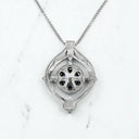 Black Freshwater Cultured Pearl and Diamond Pendant