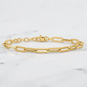 4.5 mm Paperclip Link Bracelet in 14kt Yellow Gold