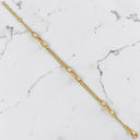 Two-Strand Bracelet with Oval Link Stations in 14kt Yellow Gold