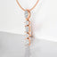 2.00 ctw Multi-Shape Lab Grown Diamond Drop Pendant in 14kt Rose Gold