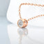 Round Bezel Set Lab Grown Diamond Solitaire Pendant in 14kt Rose Gold