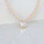 Round Bezel Set Lab Grown Diamond Solitaire Pendant in 14kt Rose Gold