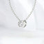 Round Bezel Set Lab Grown Diamond Solitaire Pendant in 14kt White Gold