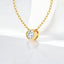 Round Bezel Set Lab Grown Diamond Solitaire Pendant in 14kt Yellow Gold