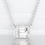 Emerald Cut Lab Grown Diamond Bezel Set Solitaire Pendant in 14kt White Gold