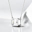 Emerald Cut Lab Grown Diamond Bezel Set Solitaire Pendant in 14kt White Gold