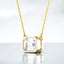 Emerald Cut Lab Grown Diamond Bezel Set Solitaire Pendant in 14kt Yellow Gold