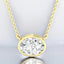 Oval Bezel Set Lab Grown Diamond Solitaire Pendant in 14kt Yellow Gold