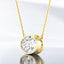 Oval Bezel Set Lab Grown Diamond Solitaire Pendant in 14kt Yellow Gold