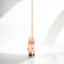 Bezel Set Pear Shaped Lab Grown Diamond Solitaire Pendant in 14kt Rose Gold