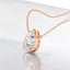 Bezel Set Pear Shaped Lab Grown Diamond Solitaire Pendant in 14kt Rose Gold