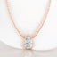 Bezel Set Pear Shaped Lab Grown Diamond Solitaire Pendant in 14kt Rose Gold