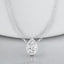 Bezel Set Pear Shaped Lab Grown Diamond Solitaire Pendant in 14kt White Gold