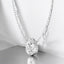 Bezel Set Pear Shaped Lab Grown Diamond Solitaire Pendant in 14kt White Gold