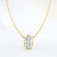 Bezel Set Pear Shaped Lab Grown Diamond Solitaire Pendant in 14kt Yellow Gold