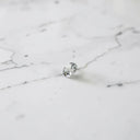 0.45 Carat Round White Sapphire Gemstone
