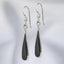 Black Onyx Teardrop Dangle Earrings in 925 Sterling Silver