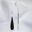 Black Onyx Teardrop Dangle Earrings in 925 Sterling Silver