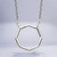 High Polish Octagon Necklace in 925 Sterling Silver