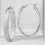 Diamond Cut Oval Hoop Earrings in 925 Sterling Silver