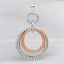 Diamond Cut Circle Pendant in Two-Tone 925 Sterling Silver