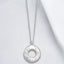 Mother of Pearl Circle Pendant in 925 Sterling Silver