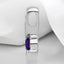 5.0 mm Round Amethyst Bypass Pendant in 925 Sterling Silver