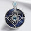 Sodalite and Blue Topaz Pendant in 925 Sterling Silver