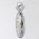 Black Onyx and Mother of Pearl Reversible Snowflake Pendant in 925 Sterling Silver