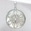 Black Onyx and Mother of Pearl Reversible Snowflake Pendant in 925 Sterling Silver