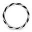 Black Enamel Twist Stackable Ring in 925 Sterling Silver