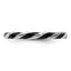 Black Enamel Twist Stackable Ring in 925 Sterling Silver