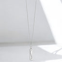 Diamond Curve Pendant in 925 Sterling Silver