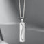 Diamond Curve Pendant in 925 Sterling Silver