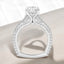 4.37 ctw Pear Shaped Lab Created Diamond Pavé Engagement Ring in 14kt White Gold