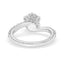 1.92 ctw Round Lab Grown Diamond Bypass Style Engagement Ring in 14kt White Gold