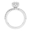 1.92 ctw Round Lab Grown Diamond Bypass Style Engagement Ring in 14kt White Gold