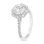 2.13 ctw Round Lab Grown Diamond Halo Engagement Ring in 14kt White Gold