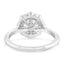 2.13 ctw Round Lab Grown Diamond Halo Engagement Ring in 14kt White Gold