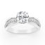 1.73 ctw Round Lab Grown Diamond Split Shank Engagement Ring in 14kt White Gold