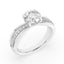 1.73 ctw Round Lab Grown Diamond Split Shank Engagement Ring in 14kt White Gold