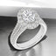 2.53 ctw Oval Lab Grown Diamond Halo Ring in 14kt White Gold