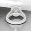 2.53 ctw Oval Lab Grown Diamond Halo Ring in 14kt White Gold