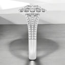 2.53 ctw Oval Lab Grown Diamond Halo Ring in 14kt White Gold