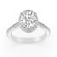 2.39 ctw Oval Lab Grown Diamond Halo Engagement Ring in 14kt White Gold